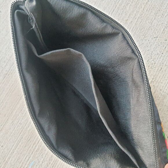 Mexican Colorful Embroidered 10x6 Small Wristlet Bag Sectioned Purse Clutch - Picture 6 of 10